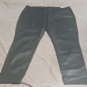 White House Black Market Dark Gray High Rise Curvy Coated Skinny Jeans - Fatigue